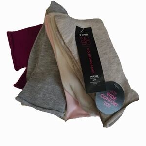 No Boundaries Low-Cut Sock Pack - Gray, Cream, Pink, Burgundy